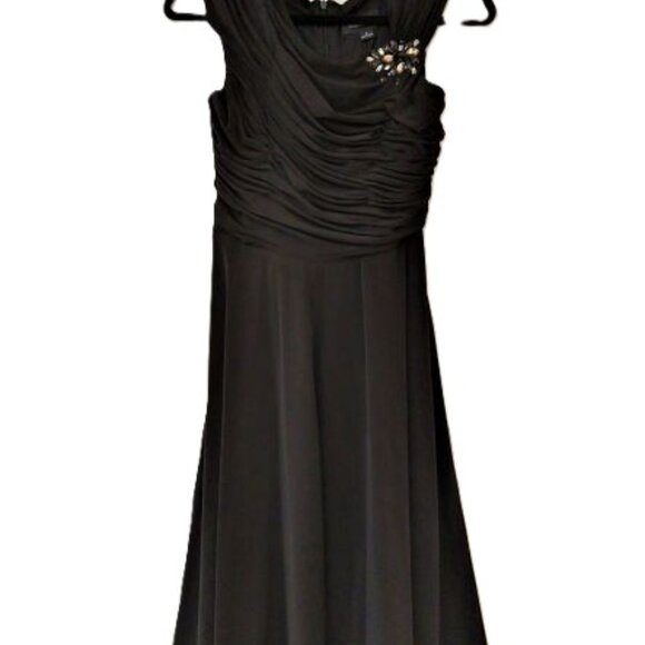Elegant Evening Black Dress size 8 - Picture 4 of 6